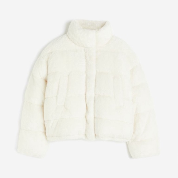 H&M Jackets & Blazers - H&M White Puffer Jacket - Large
